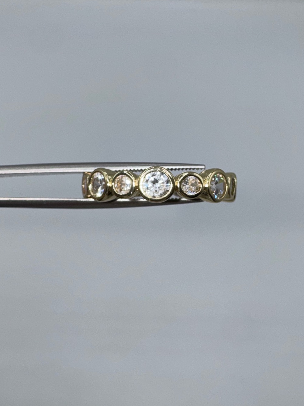 14k 1.12ct Bezel Set Band - Picture 7 of 12